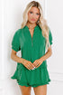 Half Zip Puff Sleeve Top and Ruffled Shorts Set